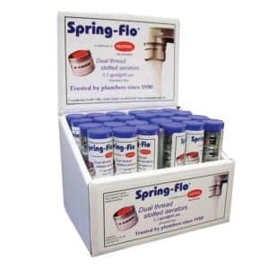 Dual Thread Slotted 2.2 Spring-Flo Aerator Counter Display, 24 Tubes of 6