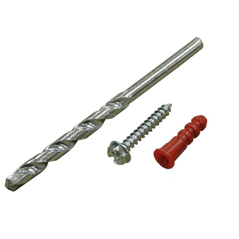 Anchor Bolt Kit - Anchors, #10 x 1-1/4" Hex Head Screws, 1/4" Drill Bit