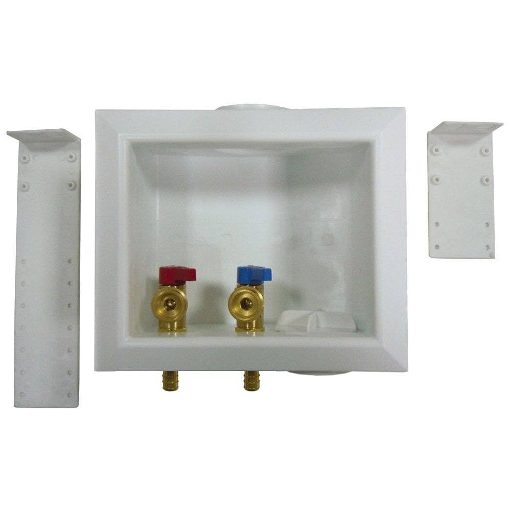 Washing Machine Box, Right Outlet Without Hammer Arrester, 1/2" PEX