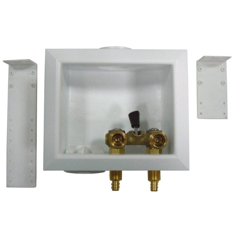 Washing Machine Box, Left Outlet Without Hammer Arrester, Single Lever, 1/2" PEX