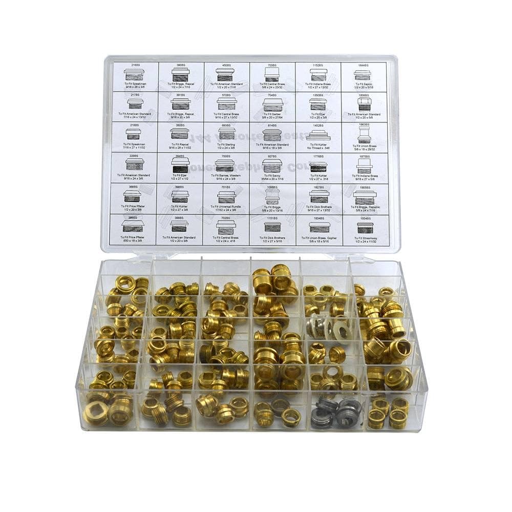 144 Piece Faucet Seat Kit with 36 Different Parts