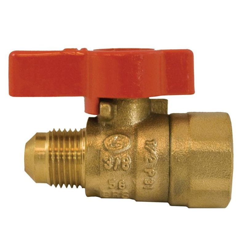 1/2" FLARE x 1/2" FIP Brass Gas Ball Valve