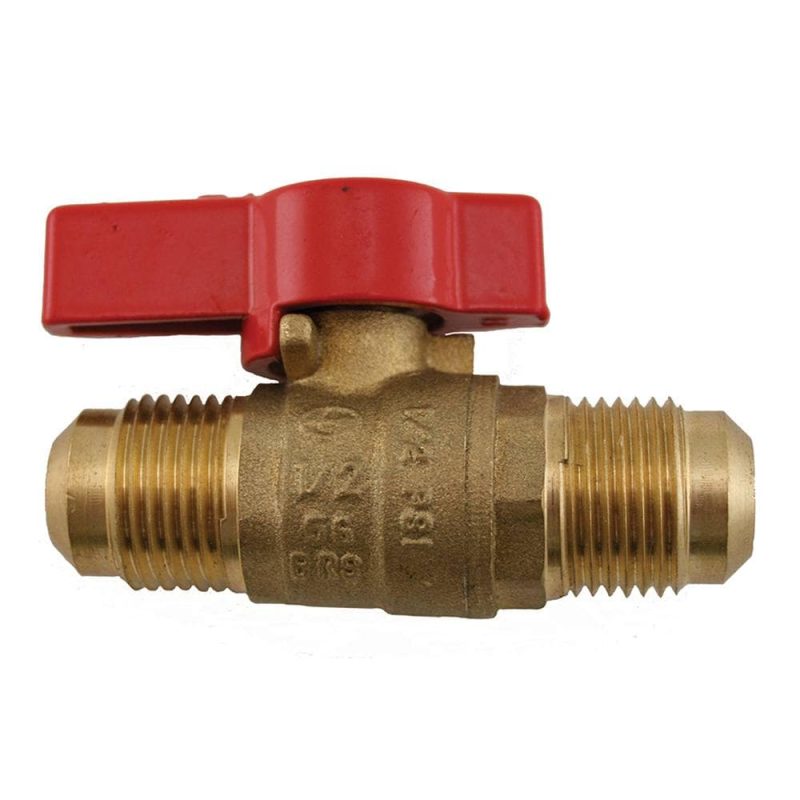 1/2" FLARE x 1/2" FLARE Brass Gas Ball Valve