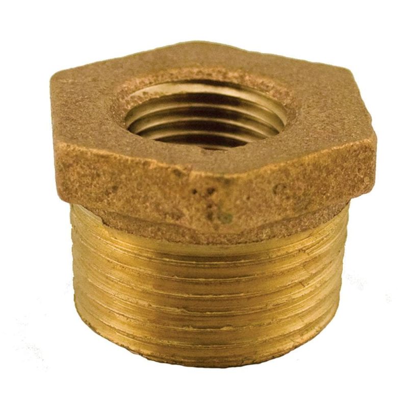 1" x 1/2" Bronze Hex Bushing, Lead Free