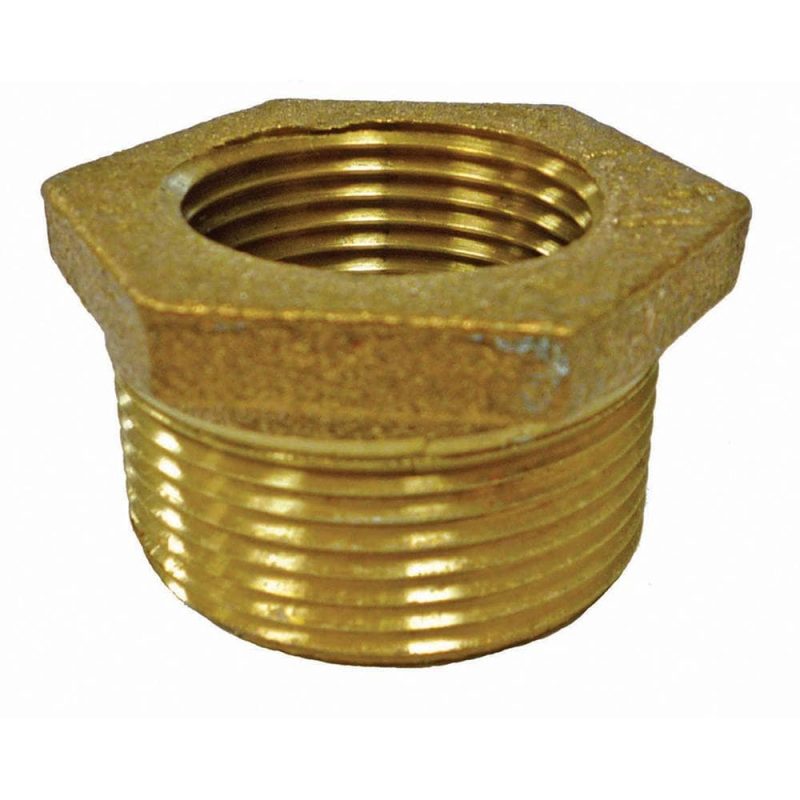 2" x 1/2" Bronze Hex Bushing, Lead Free