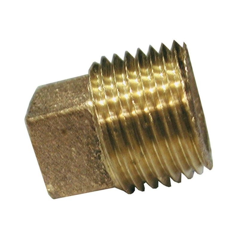 1/2" Bronze Corded Square Head Plug, Lead Free