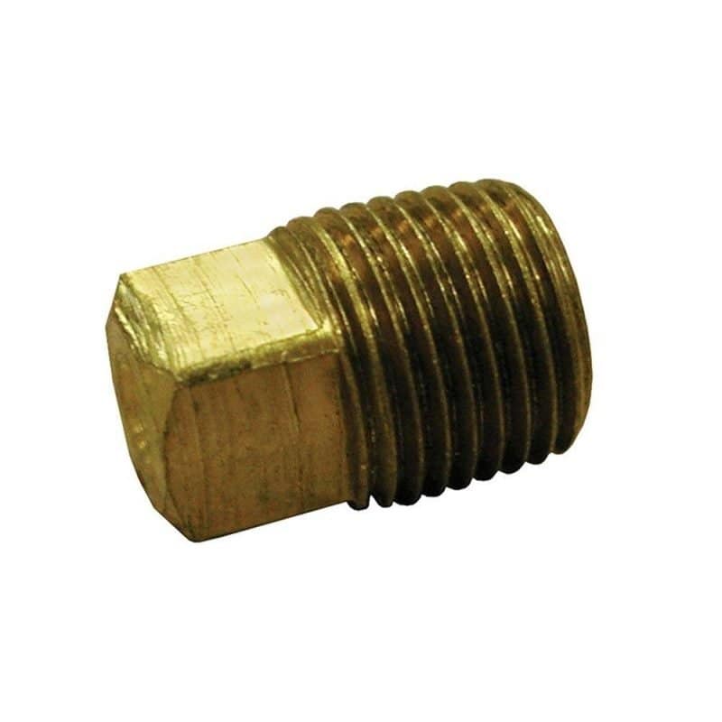 1/4" Bronze Solid Square Head Plug, Lead Free