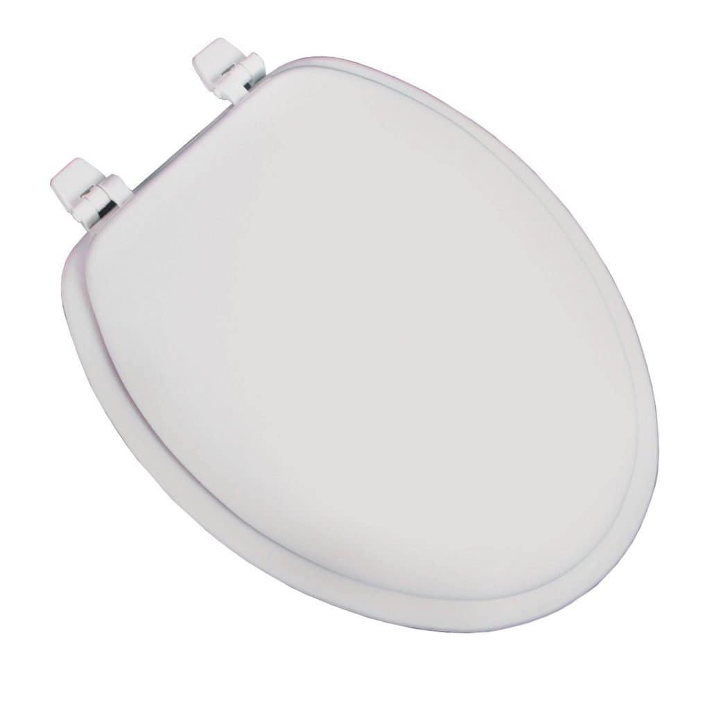 Standard Molded Wood Toilet Seat White Elongated Closed Front