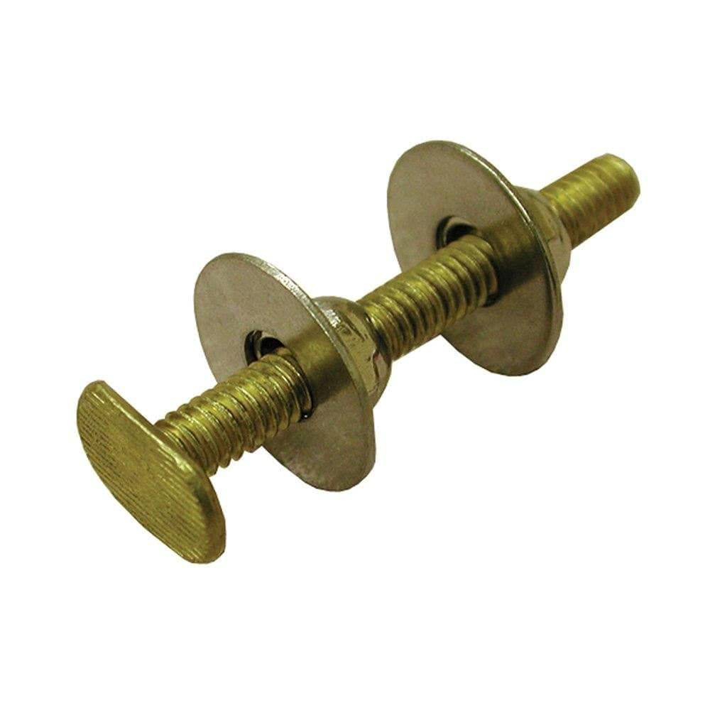 Elite 50 Pair Pack of 5/16" x 2-1/4" Brass Plated Closet Bolts with 4 Round Washers and 4 Acorn Nuts, Bagged in Pairs