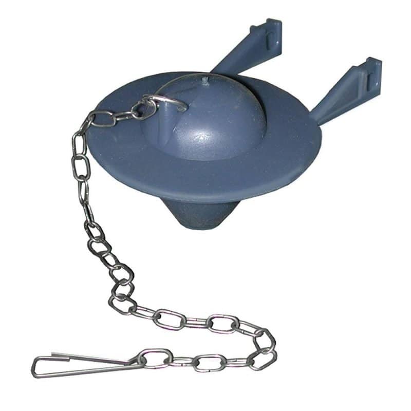 Blue Vinyl Flapper with 9" Stainless Steel Chain and Hook, Carton of 80