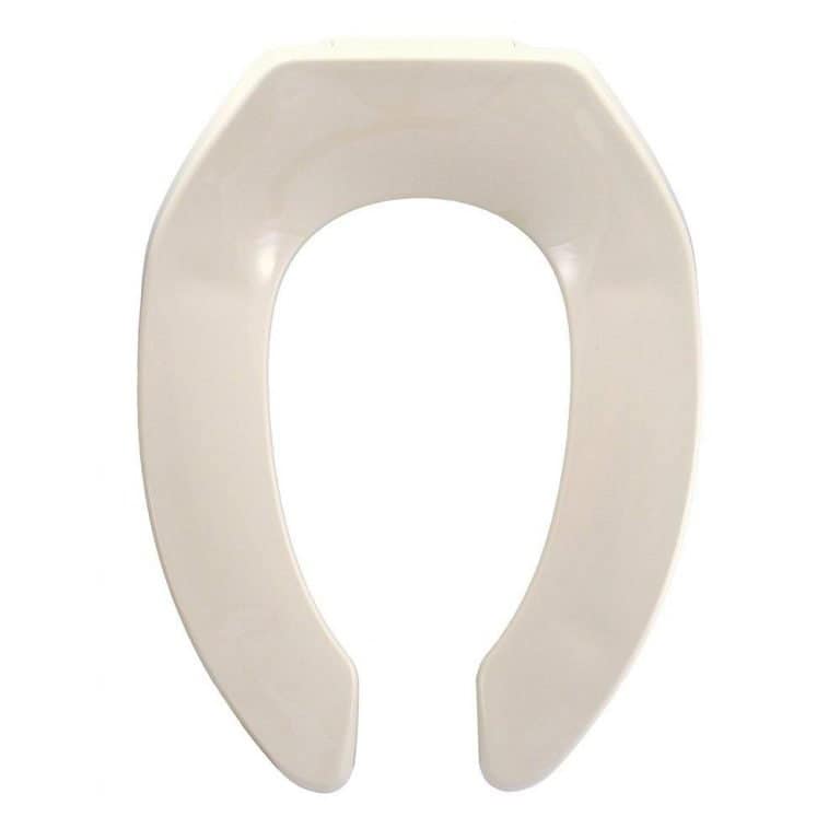 Commercial Deluxe Plastic Toilet Seat Bone Elongated Open Front