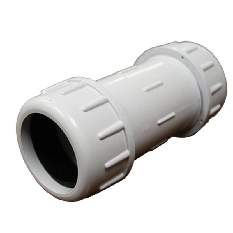 1-1/2" IPS PVC Compression Coupling, 5-3/8" Body Length