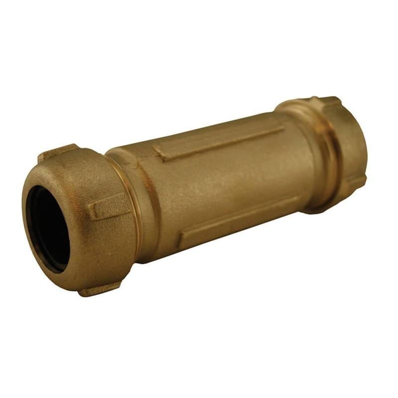 1" CTS 1/2" IPS Bronze Compression Coupling, Lead Free