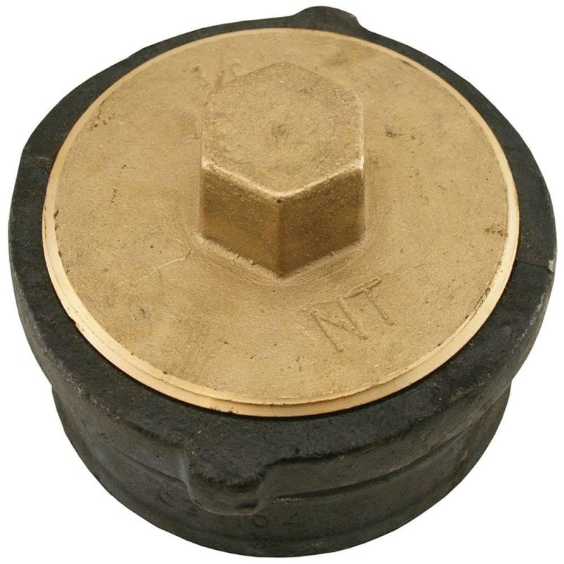 4" No Hub Cleanout With 3-1/2" Raised Head Heavy Plug - 2-1/8" Height