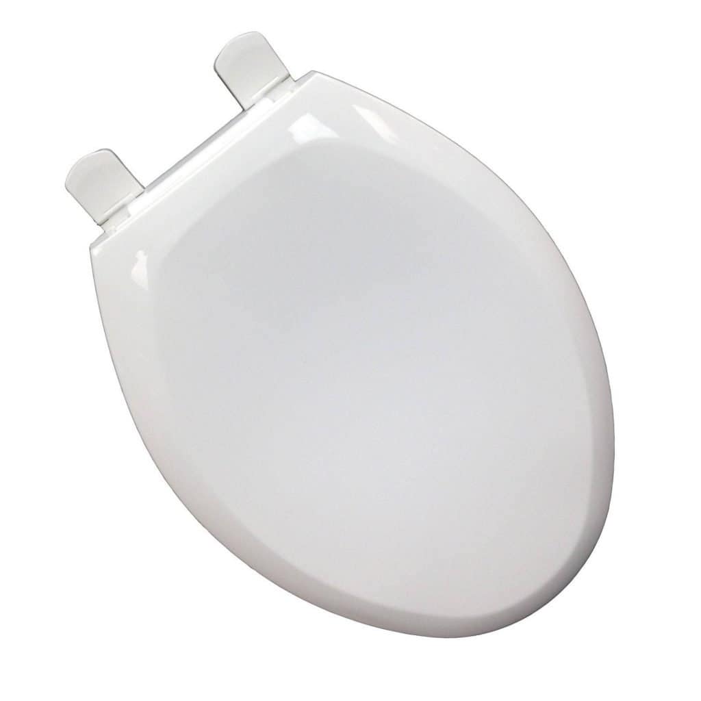 EZ Close and QuicKlean Premium Plastic Toilet Seat, White