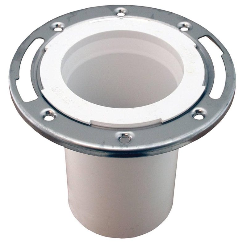 3" x 4" Plumbfit PVC Closet Flange with Stainless Steel Ring less Knockout