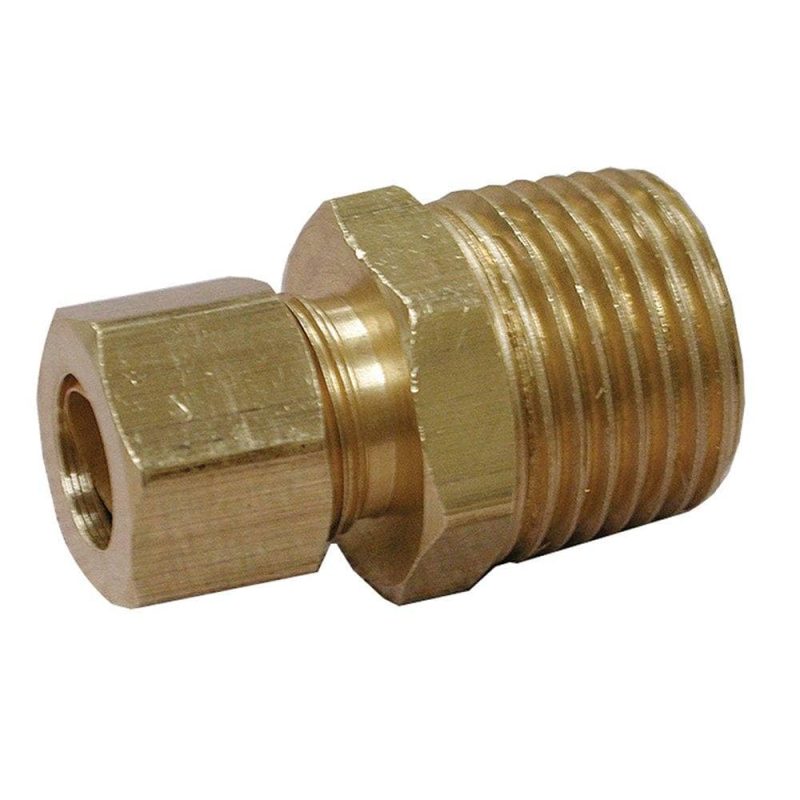 1/4" x 1/8" Brass Compression x Male Connector, Lead Free