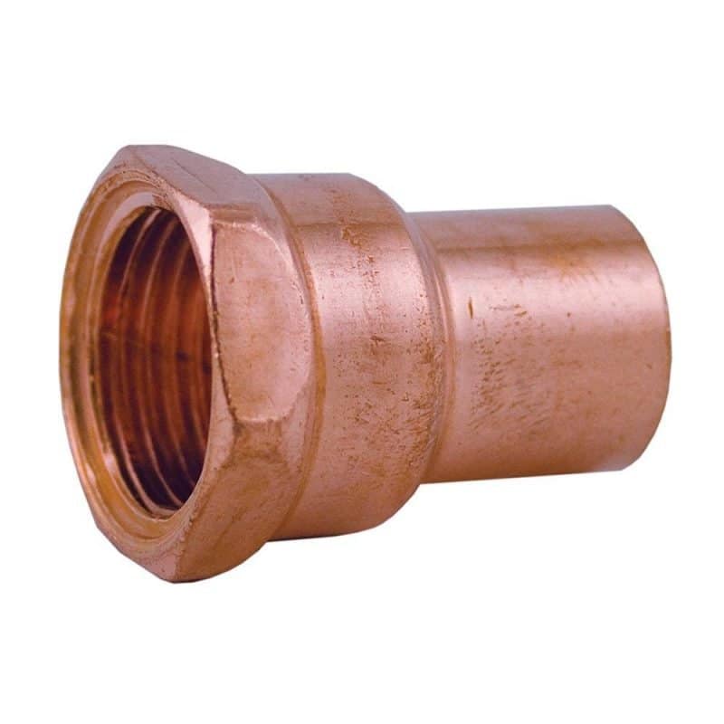 1" x 3/4" Wrot/ACR Solder Joint Copper Female Adapter