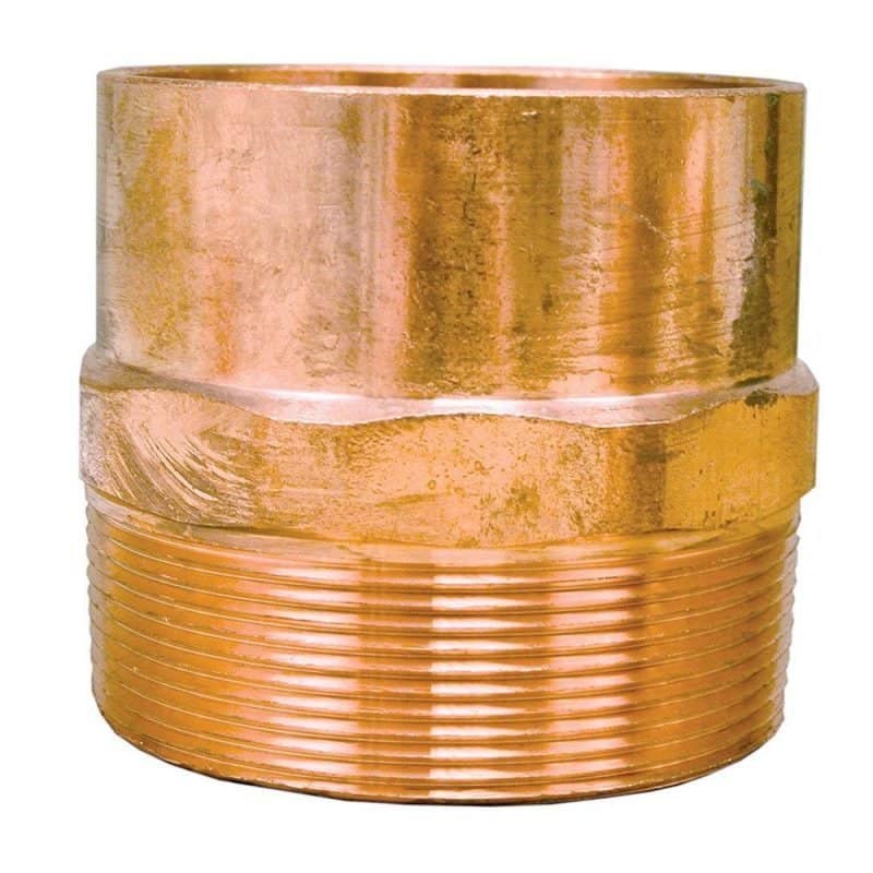 1/2" x 3/8" Wrot/ACR Solder Joint Copper Male Adapter