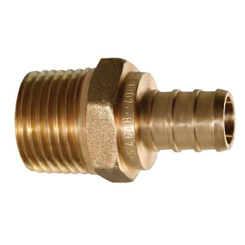 1" x 3/4" Brass PEX x Male Adapter, Lead Free