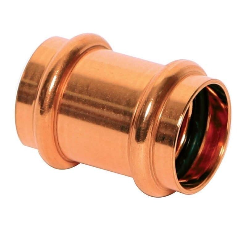 1" x 1" Copper Press Coupling (Socket) Less Stop