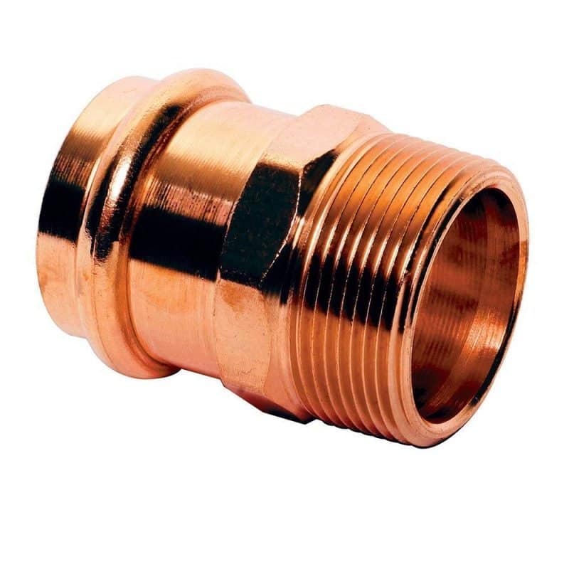 1" x 1" Copper Press Male Adapter