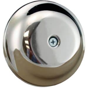 4-1/4" Chrome High Impact Plastic Cleanout Cover Plate, Bell Design