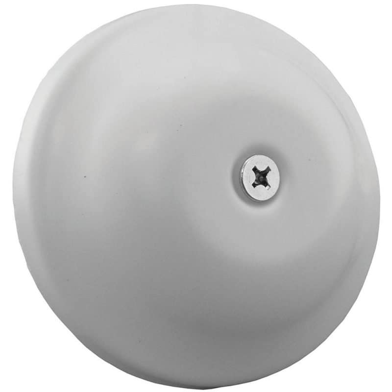 4-1/4" White High Impact Plastic Cleanout Cover Plate, Bell Design