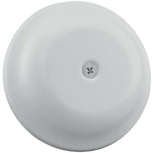 5-1/4" White High Impact Plastic Cleanout Cover Plate, Bell Design
