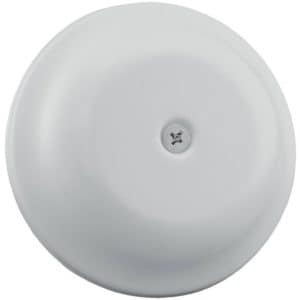 9-1/4" White High Impact Plastic Cleanout Cover Plate, Bell Design