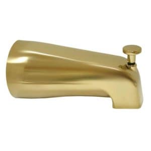 Polished Brass PVD 1/2" CTS Slip-On Diverter Spout with HEX Key Base Connection