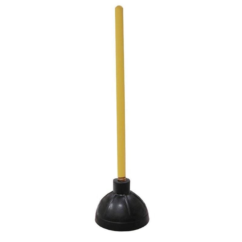 6" Diameter Professional Force Cup Black Rubber Plunger