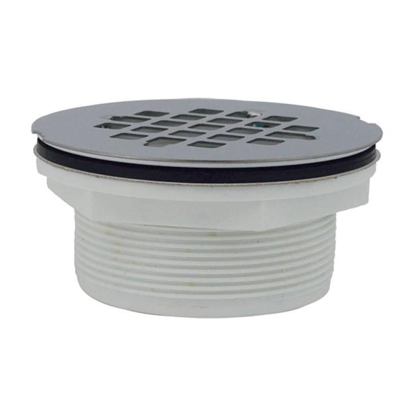 2" No Caulk Shower Stall Drain with Plastic Body and Stainless Steel Strainer (101PNC)
