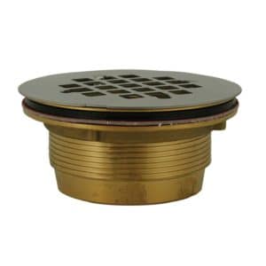 2" No Caulk Shower Stall Drain with Brass Body and Stainless Steel Strainer (140NC)
