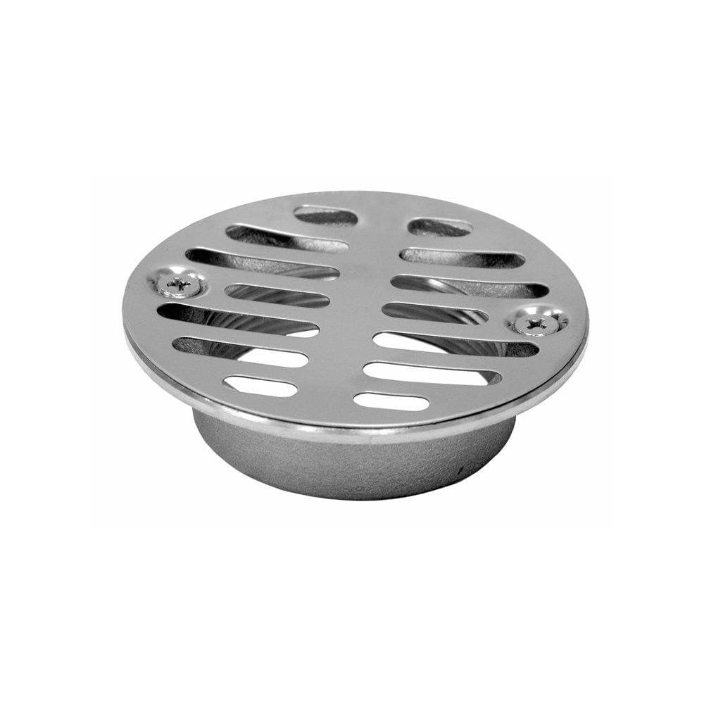 2" Female Iron Pipe Shower Drain with Cast Brass Body and Stainless Steel Strainer