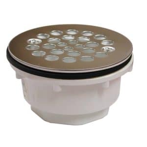 2" PVC Shower Stall Drain with Receptor Base and Stainless Steel Strainer