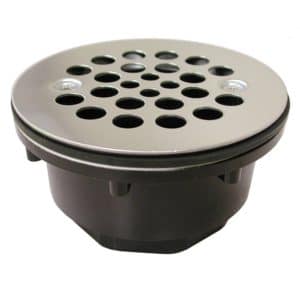 2" ABS Shower Stall Drain with Receptor Base and Stainless Steel Strainer