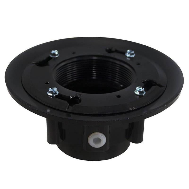 2" x 3" ABS Heavy Duty Drain Base with Clamping Ring and Primer Tap, for 3-1/2" Spud