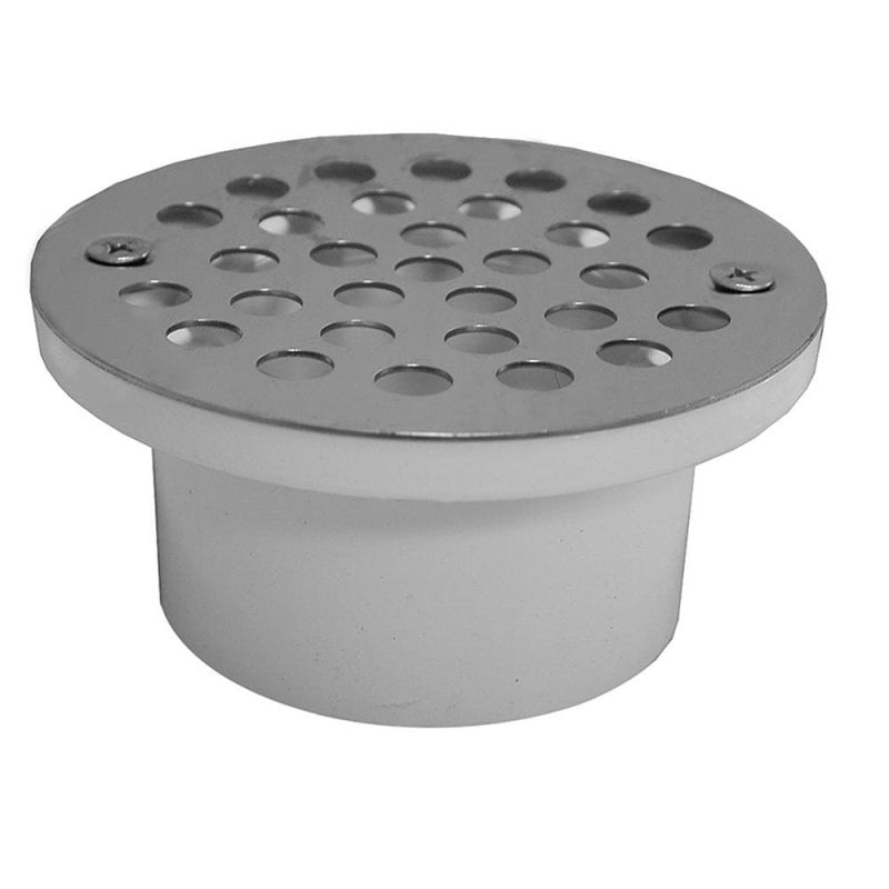 2" x 3" General Purpose PVC Drain with Long Body and Stainless Steel Strainer