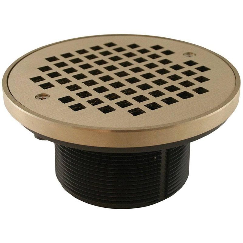 3-1/2" IPS PVC Spud with 5" Nickel Bronze Strainer with Ring