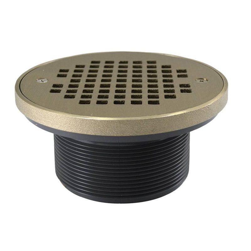 4" IPS PVC Spud with 6" Nickel Bronze Strainer with Ring