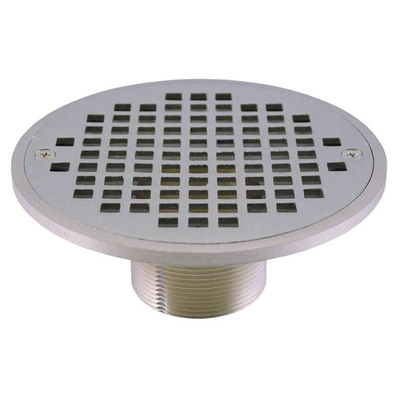 2" IPS Metal Spud with 6" Chrome Plated Round Strainer