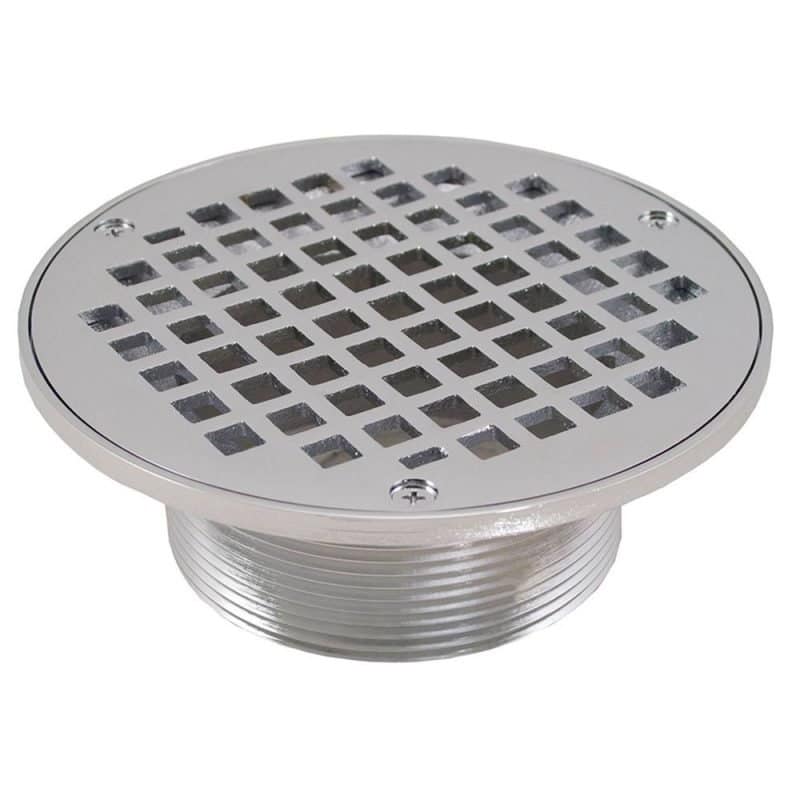3-1/2" IPS Metal Spud with 6" Chrome Plated Round Strainer