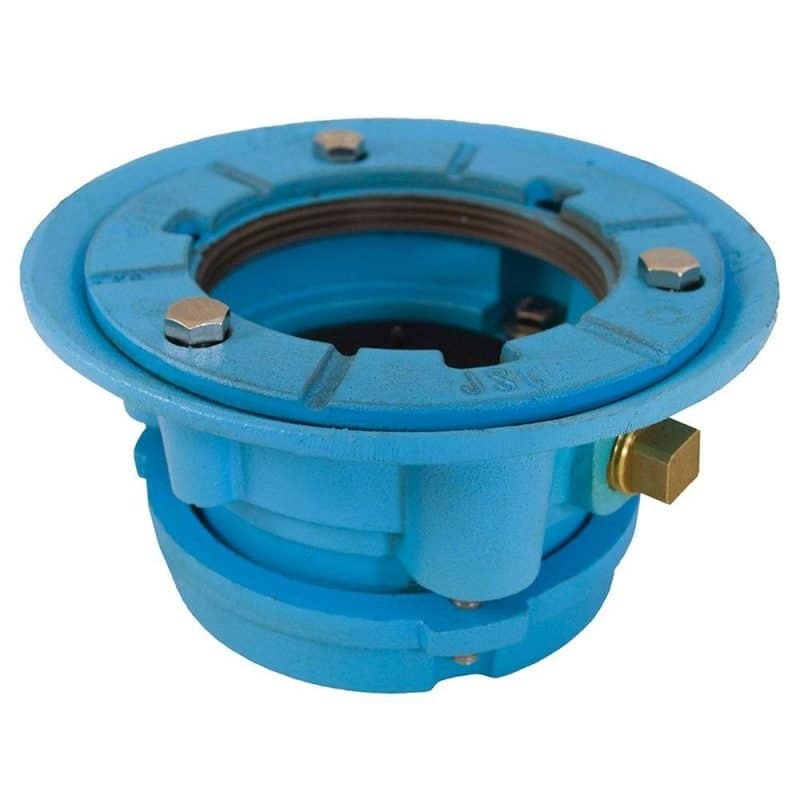 2" Code Blue No Caulk (Mechanical Joint) Drain Body with 7" Pan and 3-1/2" Spud Size - 2-1/2" Height