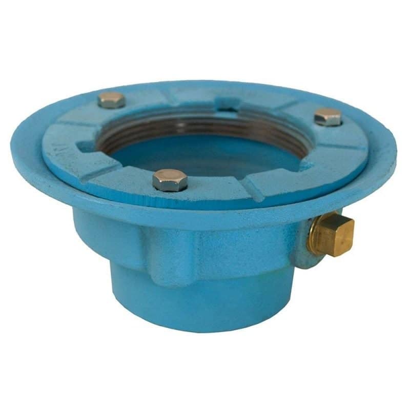 3" Code Blue No Hub Drain Body with 7" Pan and 3-1/2" Spud Size - 2-1/2" Height