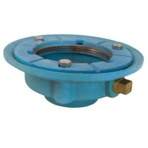 2" Code Blue IPS Drain Body with 9" Pan and 3-1/2" Spud Size - 3-1/8" Height