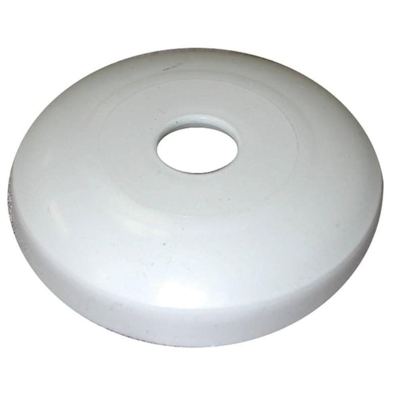 5/8" OD (1/2" CTS) White Plastic Shallow Flange Escutcheon, Box of 50