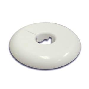 1-1/2" IPS White Flexible Plastic Floor and Ceiling Plate, Box of 12