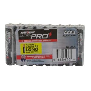 Rayovac Heavy Duty Alkaline Industrial Batteries, AAA Size, Pack of 8