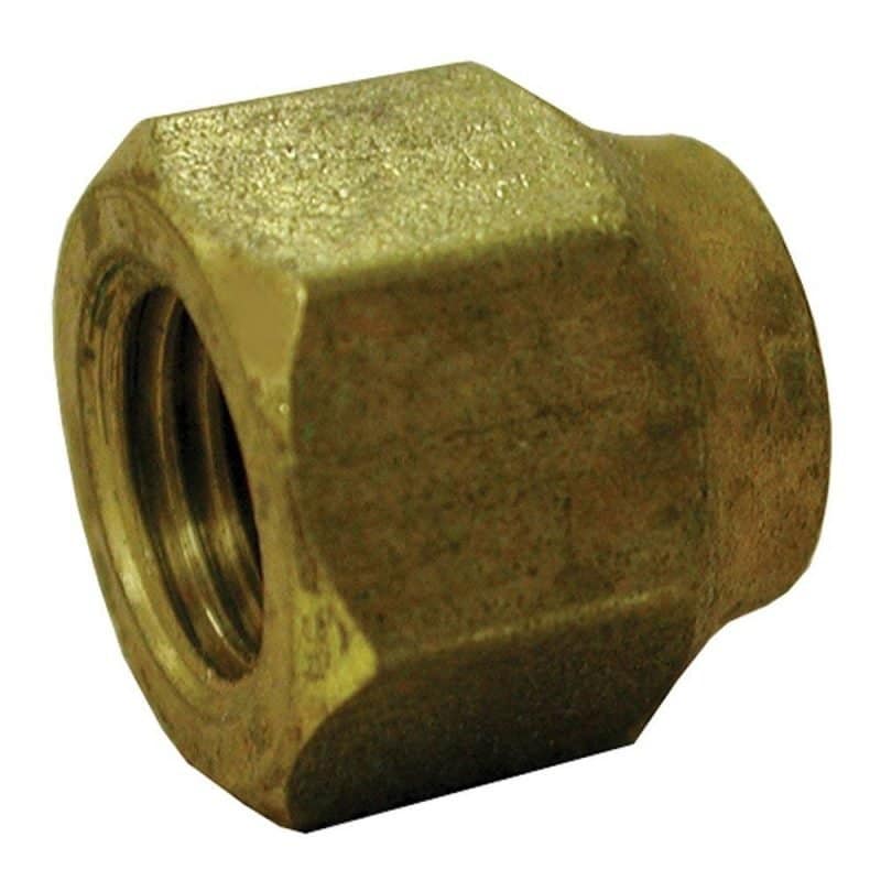 5/8" x 1/2" Brass Short Forged Flare Nut